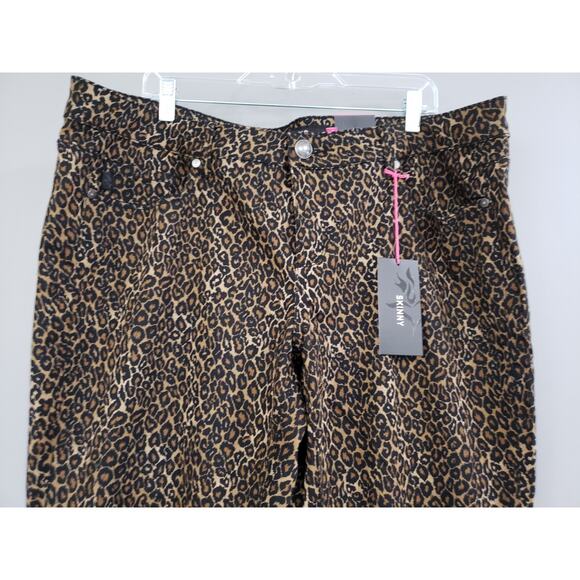 NEW Torrid Skinny Leopard Animal Print Sophia Jeans Brown Black Plus Size - 20 - Picture 2 of 5